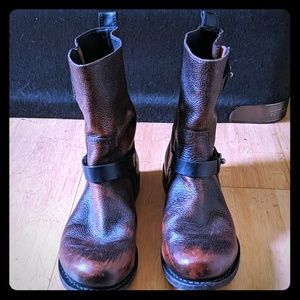 Rag and bone leather moto boots